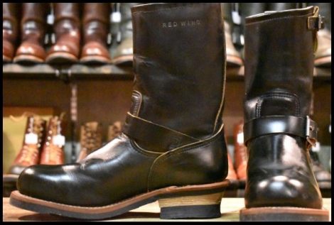 【8D 美品 14年】レッドウィング 9268 エンジニア 黒 ブラック クローンダイク スチールトゥ ブーツ redwing HOPESMORE