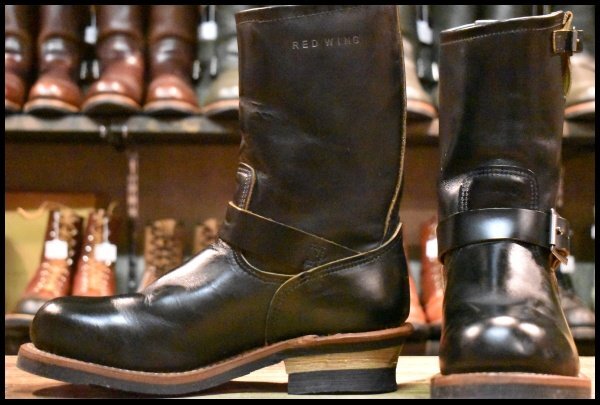 【8D 美品 14年】レッドウィング 9268 エンジニア 黒 ブラック クローンダイク スチールトゥ ブーツ redwing HOPESMORE