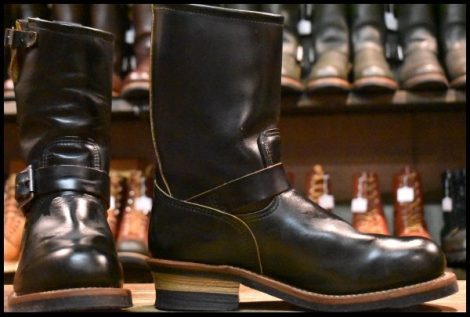 【8D 美品 14年】レッドウィング 9268 エンジニア 黒 ブラック クローンダイク スチールトゥ ブーツ redwing HOPESMORE