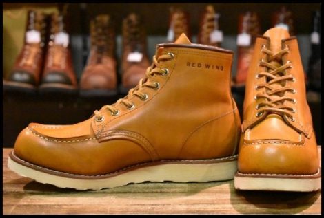 【8E 良品 12年】レッドウィング 9875 アイリッシュセッター ゴールドラセット モックトゥ レースアップ ブーツ redwing HOPESMORE