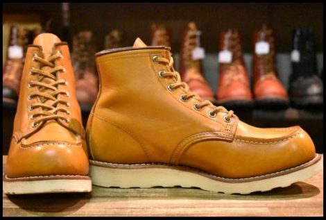 【8E 良品 12年】レッドウィング 9875 アイリッシュセッター ゴールドラセット モックトゥ レースアップ ブーツ redwing HOPESMORE