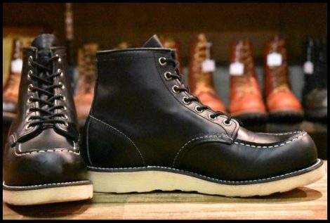 【7.5E 美品 犬タグ復刻 17年】レッドウィング 8179 アイリッシュセッター 黒 ブラッククローム モックトゥ ブーツ redwing HOPESMORE