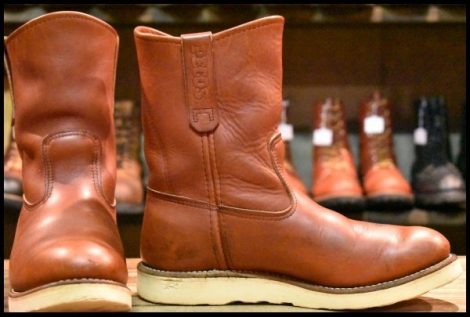 【7.5E 良品 08年】レッドウィング 8866 ペコス 赤茶 オロラセット クッションソール ブーツ redwing pecos HOPESMORE