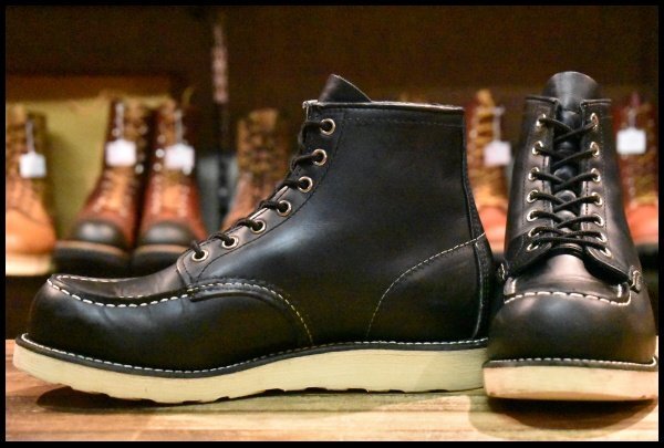 【7.5E 美品 犬タグ復刻 17年】レッドウィング 8179 アイリッシュセッター 黒 ブラッククローム モックトゥ ブーツ redwing HOPESMORE