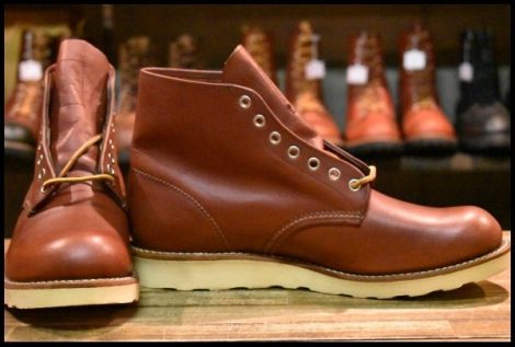 【9D 未使用 13年】レッドウィング 9105 アイリッシュセッター 赤茶 レッドブラウン プレーントゥ ブーツ 8166 redwing HOPESMORE