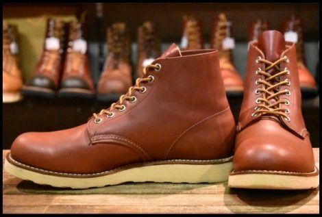 【8.5D 美品 羽タグ 02年】レッドウィング 8166 アイリッシュセッター 赤茶 オロラセット プレーントゥ ブーツ redwing HOPESMORE