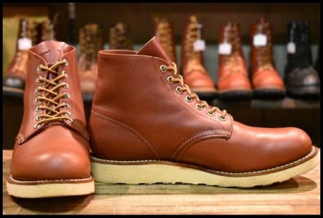 【8.5D 美品 羽タグ 02年】レッドウィング 8166 アイリッシュセッター 赤茶 オロラセット プレーントゥ ブーツ redwing HOPESMORE