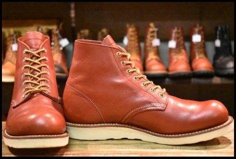 【8.5D 良品 犬タグ復刻 19年】レッドウィング 8166 アイリッシュセッター 赤茶 オロラセット プレーントゥ ブーツ redwing HOPESMORE