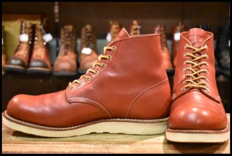 【8.5D 良品 犬タグ復刻 19年】レッドウィング 8166 アイリッシュセッター 赤茶 オロラセット プレーントゥ ブーツ redwing HOPESMORE