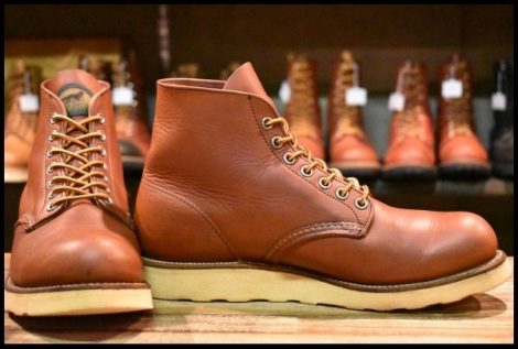 【7.5D 良品 半円犬タグ 98年】レッドウィング 8166 アイリッシュセッター 赤茶 オロラセット プレーントゥ ブーツ redwing HOPESMORE