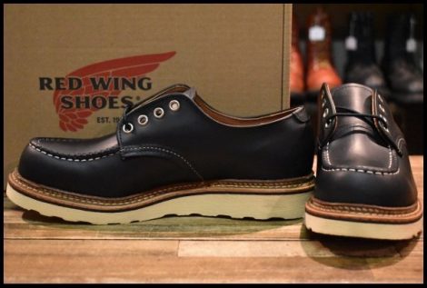【6.5D 箱付 未使用 11年】レッドウィング 8106 オックスフォード 黒 ブラッククローム モックトゥ ローカット ブーツ redwing HOPESMORE