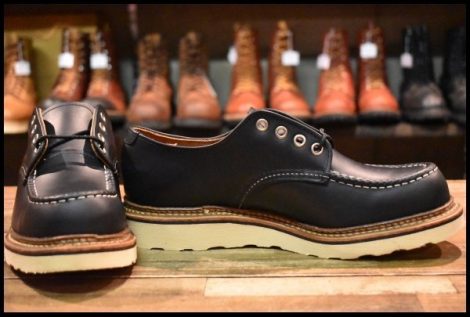 【6.5D 箱付 未使用 11年】レッドウィング 8106 オックスフォード 黒 ブラッククローム モックトゥ ローカット ブーツ redwing HOPESMORE