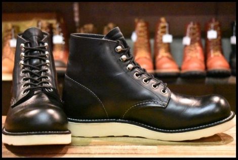 【7D 美品 犬タグ復刻 18年】レッドウィング 8165 アイリッシュセッター ブラッククローム プレーントゥ ブーツ redwing HOPESMORE