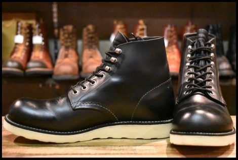 【7D 美品 犬タグ復刻 18年】レッドウィング 8165 アイリッシュセッター ブラッククローム プレーントゥ ブーツ redwing HOPESMORE