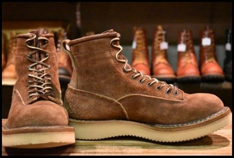 【8E 良品】WHITE’S ホワイツ ノースウエストLTT ブラウン ラフアウト 茶 スエード ビブラム 編み上げ レースアップ ブーツ HOPESMORE