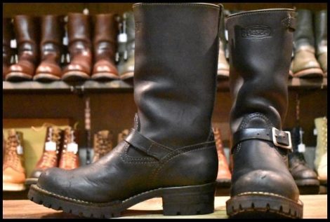 【8.5D 良品 16年】WESCO ウエスコ カスタムボス ブラック 黒 ビブラム100シングル エンジニア スチールトゥ BOSS ブーツ HOPESMORE