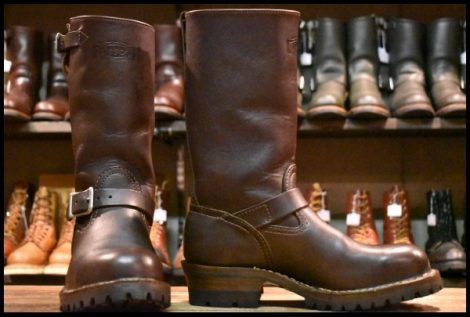 【7.5E 美品 13年】WESCO ウエスコ カスタムボス ブラウン 茶 11インチハイト ビブラム100シングル ブーツ BOSS HOPESMORE