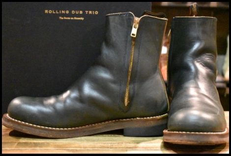 【8.5 箱付 美品】Rolling dub trio ローリングダブトリオ RDT-A14 CASPER キャスパー 紺 ネイビークロムエクセル ブーツ HOPESMORE