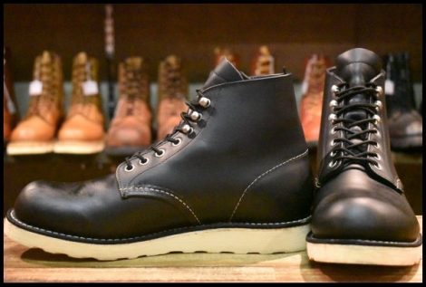 【8D 美品 犬タグ復刻 18年】レッドウィング 8165 アイリッシュセッター ブラッククローム プレーントゥ ブーツ redwing HOPESMORE