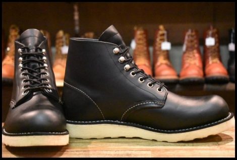 【8D 美品 犬タグ復刻 18年】レッドウィング 8165 アイリッシュセッター ブラッククローム プレーントゥ ブーツ redwing HOPESMORE