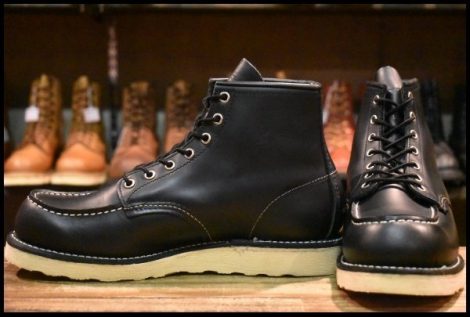 【9.5D 美品 05年】レッドウィング 8130 アイリッシュセッター 黒 ブラッククローム モックトゥ 編み上げ ブーツ 8179 redwing HOPESMORE