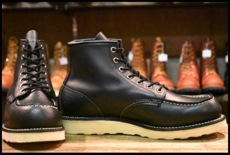 【9.5D 美品 05年】レッドウィング 8130 アイリッシュセッター 黒 ブラッククローム モックトゥ 編み上げ ブーツ 8179 redwing HOPESMORE