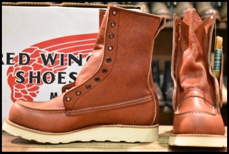 【8D 箱付 DEAD 犬タグ 98年】レッドウィング 8877 ロング アイリッシュセッター 赤茶 オロラセット モックトゥ ブーツ redwing HOPESMORE