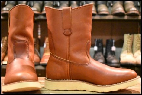 【7E 箱付 DEAD 旧犬タグ 89年】レッドウィング 866 ペコス 赤茶 オロラセット プルオン ブーツ redwing pecos ビンテージ HOPESMORE