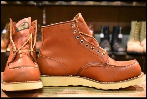 【10E 箱付 DEAD 旧半円犬タグ 92年7月刻印】レッドウィング 875 アイリッシュセッター 赤茶 オロラセット ブーツ redwing HOPESMORE
