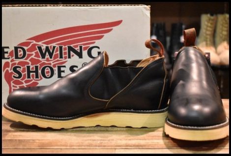【8E DEAD 98年】レッドウィング 8142 サイドゴア 黒 ブラッククローム ロメオ 短靴 オックスフォード ブーツ redwing HOPESMORE