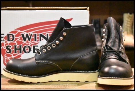 【6.5D DEAD 羽タグ 97年】レッドウィング 8165 アイリッシュセッター 黒 ブラッククローム プレーントゥ ブーツ redwing HOPESMORE