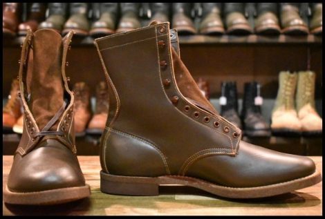 【9.5EE 箱付 DEAD 60’S】OUTDOORSMAN ビンテージ ワークブーツ ブラウン サービスシューズ ブーツ レッドウィング 先芯無し HOPESMORE