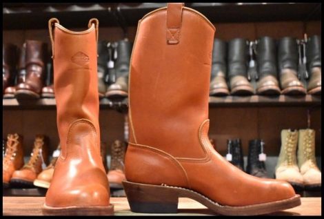 【8.5E DEAD 旧ロゴ 95年】WESCO ウエスコ カスタムウエスタンボス 赤茶 モリソン ダブルレザーソール ビンテージ ペコス ブーツ HOPESMORE