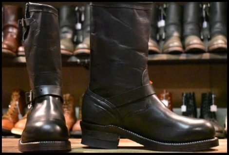 【8.5D 箱付 DEAD PT83】Chippewa×HARLEYDAVIDSON チペワ ハーレー 71203 エンジニア 黒 ブラック ビンテージ ブーツ HOPESMORE