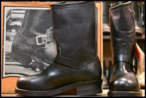 【8.5D 箱付 DEAD PT83】Chippewa×HARLEYDAVIDSON チペワ ハーレー 71203 エンジニア 黒 ブラック ビンテージ ブーツ HOPESMORE