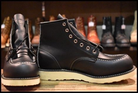 【9EE DEAD 羽タグ 02年】レッドウィング 8130 アイリッシュセッター 黒 ブラッククローム モック 8179 ブーツ redwing HOPESMORE
