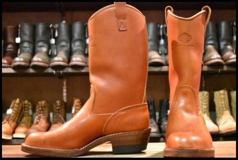 【8.5E DEAD 旧ロゴ 95年】WESCO ウエスコ カスタムウエスタンボス 赤茶 モリソン ダブルレザーソール ビンテージ ペコス ブーツ HOPESMORE