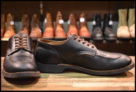 【10.5D 箱付 良品 18年】レッドウィング 8070 スポーツ オックスフォード 黒 クローンダイク モックトゥ 短靴 ブーツ redwing HOPESMORE