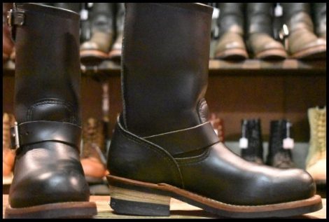 【6.5D 良品 10年】レッドウィング 2268 エンジニア 黒 ブラッククローム スチールトゥ ブーツ redwing HOPESMORE