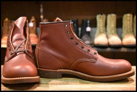 【9D 箱付 未使用 15年】レッドウィング 2961 ブラックスミス 茶 ブラウン レースアップ プレーントゥ ブーツ redwing HOPESMORE