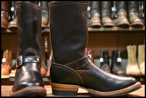 【7D 美品 23年 旧ロゴ】WESCO ウエスコ MISTER LOU 7600 ブラックホースハイド 黒 10インチハイト エンジニア BOSS ブーツ HOPESMORE