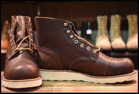 【7.5D 箱付 未使用 23年】レッドウィング 8088 アイアンレンジャー アンバーハーネス 茶 編み上げ レースアップ ブーツ redwing HOPESMORE