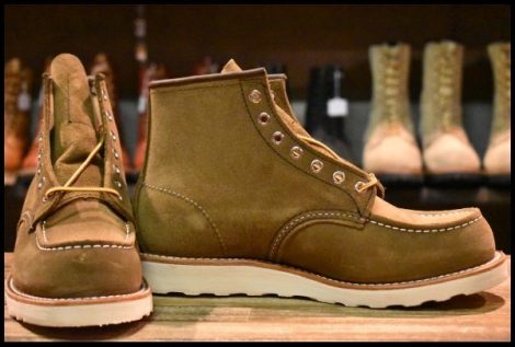 【8D 箱付 未使用 23年】レッドウィング 8881 アイリッシュセッター オリーブモハヴェ 編み上げ モックトゥ ブーツ redwing HOPESMORE