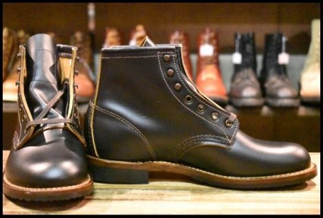 【6D 未使用 22年】レッドウィング 9060 ベックマン ブラッククローンダイク 黒 茶芯 フラットボックス ブーツ redwing HOPESMORE
