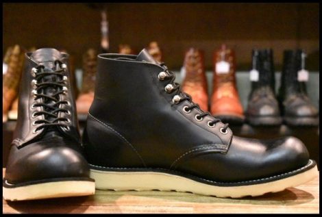 【8.5D 美品 14年】レッドウィング 8165 アイリッシュセッター 黒 ブラッククローム プレーントゥ 編み上げ ブーツ redwing HOPESMORE