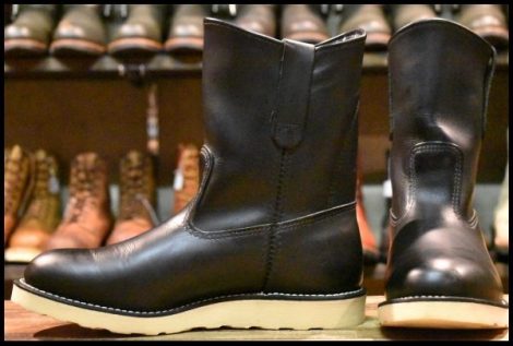 【8.5E 良品 15年】レッドウィング 8169 ペコス 黒 ブラッククローム プルオン クッションソール ブーツ redwing pecos HOPESMORE