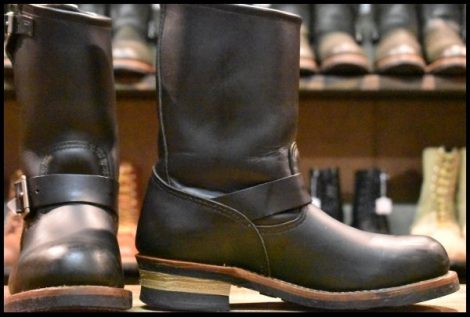 【8D 良品 09年】レッドウィング 2268 エンジニア 黒 ブラッククローム スチールトゥ ブーツ redwing HOPESMORE