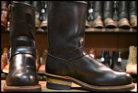 【7D 良品 旧シルエット 06年】レッドウィング 2268 エンジニア ブラッククローム 黒 スチールトゥ ブーツ redwing HOPESMORE