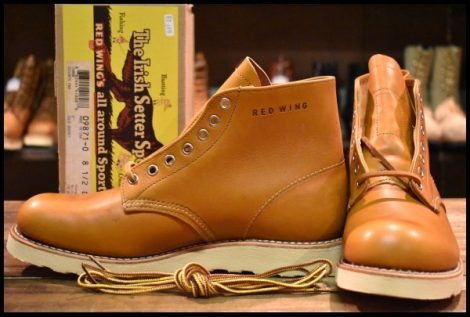 【8.5D 箱付 未使用 11年】レッドウィング 9871 ゴールドラセット アイリッシュセッター プレーントゥ 編み上げ ブーツ redwing HOPESMORE
