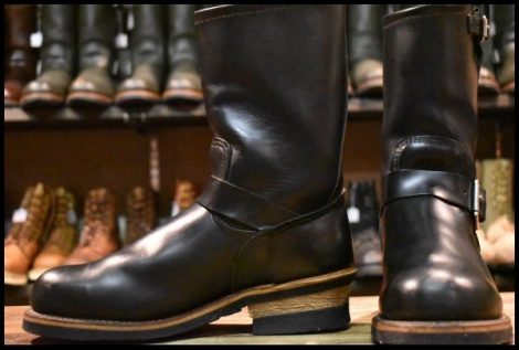 【7D 良品 旧シルエット 06年】レッドウィング 2268 エンジニア ブラッククローム 黒 スチールトゥ ブーツ redwing HOPESMORE